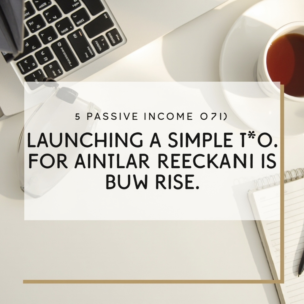 Launch a Simple Blog for Affiliate Revenue Streams-5 Passive Income Ideas