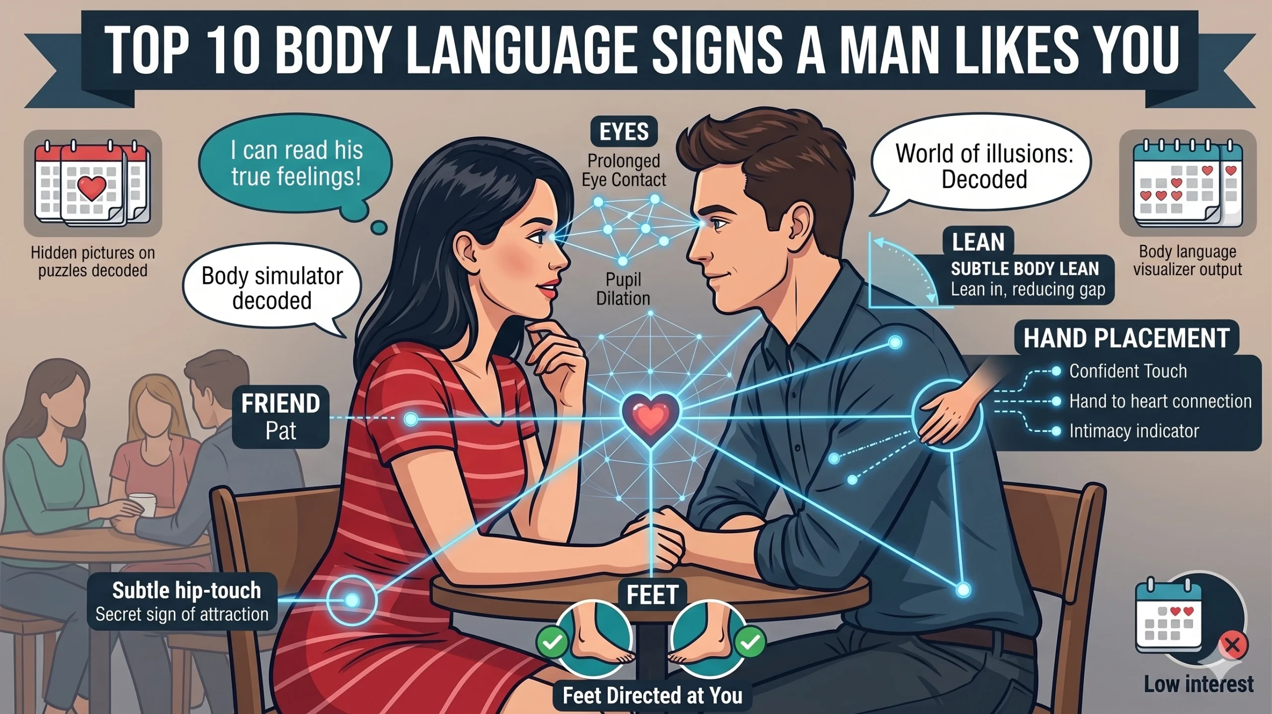 Top 10 Body Language Signs a Man Likes You — Exploring the World of Illusions Hidden in the Human Body
